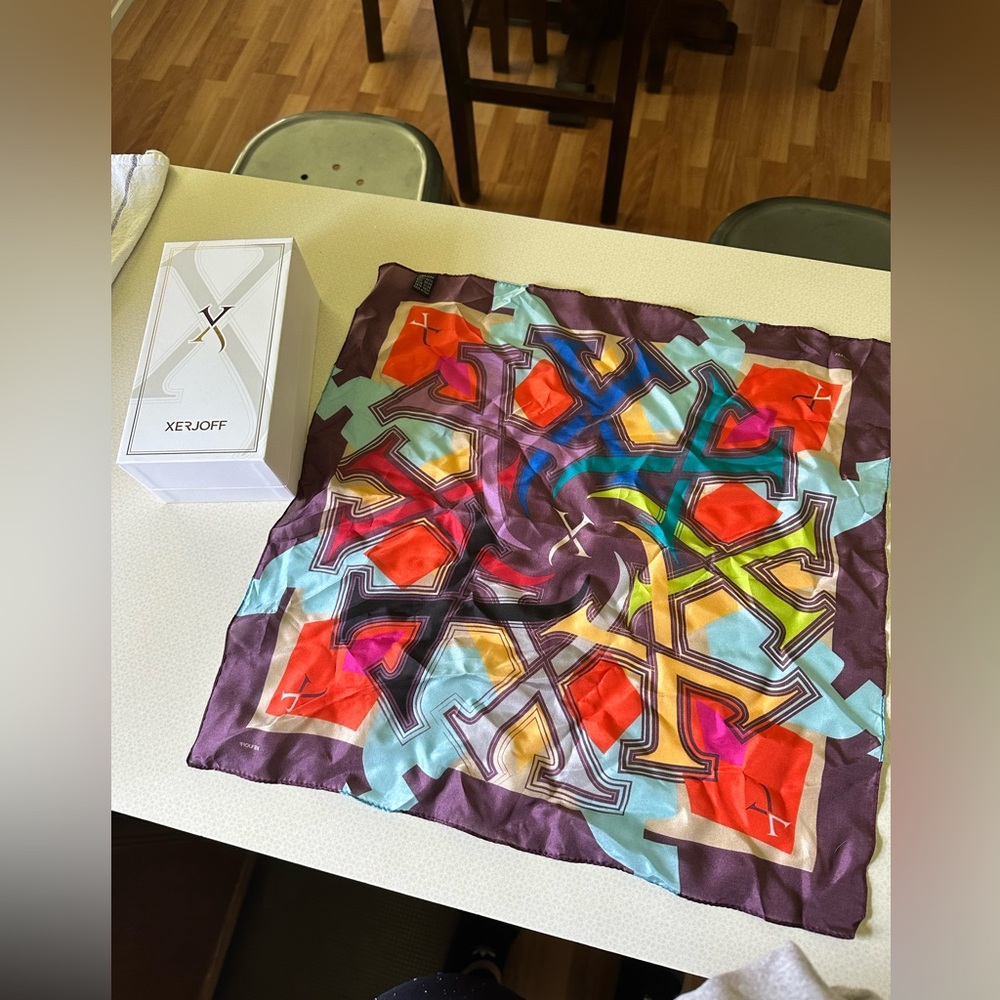 COPY - Xerjoff silk scarf and box. Never been used
